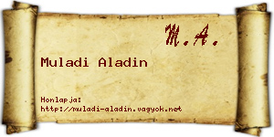 Muladi Aladin névjegykártya